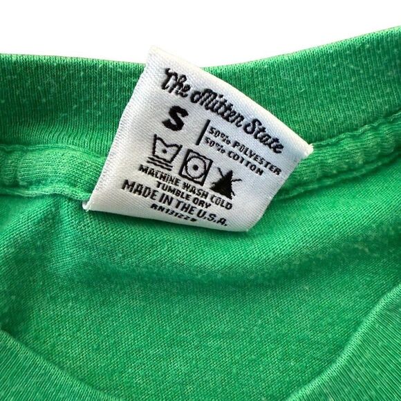 Mitten State Tee T-shirt Green Small - Picture 5 of 5